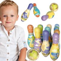 WOOPIE Minkšti Dinozaurų Boulingo Kėgliai, 12 vnt. Rinkinys
