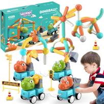 WOOPIE Magnetinis Konstruktorius Dinozaurai 84 detalės