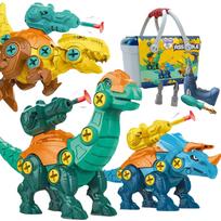 WOOPIE Dinozaurų Konstruktorius su Gręžtuvu ir Atsuktuvu, 3 vnt.