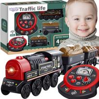 WOOPIE Radijo Bangomis Valdomas Retro Traukinys su 4 Vagonais