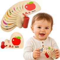 VIGA Medinė Montessori Abėcėlė ir Anglų Kalbos Knygelė
