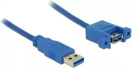 „Delock USB 5Gbps kabelis su A tipo kištuku ir A tipo lizdu, skirtas montavimui, 1 m“
