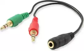 Jack 3.5mm to 2x Jack 3.5mm 0.2 m Black (147941)