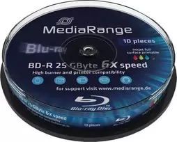 BD-R 25GB 6x Cake Box 10 (MR500)