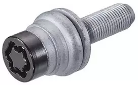 „Mcgard“ fiksavimo varžtas M12x1,25 plokščias, juodas