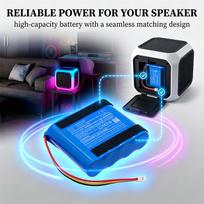 2600mAh Replacement Battery for Philips X7207 Bluetooth Party Speaker, TAX7207/37