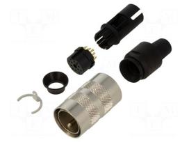 Connector: M16 | plug | PIN: 12 | female | industrial | 581 | 32V | straight