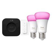 Philips Hue Bridge Pro + 2 x E27 + dimmer switch Smart Lighting Starter Kit