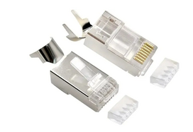Gembird LC-PTF7-01/100 CAT7 8P8C RJ45 Pass-Through Modular Plug 15u Gold Plated FTP/SFTP 100pcs