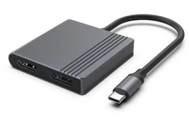 Gembird A-CM-HDMIFDPF-01 USB-C to HDMI + DP Adapter 4K 60Hz / black