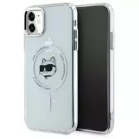 Karl Lagerfeld KLHMN61HLSCHH iPhone 11 / Xr 6.1 White Hardcase IML Metal Choupette Head MagSafe