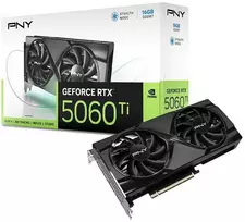 PNY GeForce RTX 5060 Ti dviejų ventiliatorių 16GB GDDR7 DLSS4 vaizdo plokštė (VCG5060T16DFXPB1)