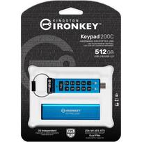 USB atmintinė Kingston IronKey KKP200C/512GB, mėlyna sp., 512GB