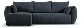 Kampinė sofa - lova Cosmopolitan Design Matera, tamsiai mėlyna (navy) sp., kairinė, 173 x 253 cm x 86 cm