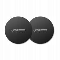 Ugreen 2 vnt. metalinės plokštelės magnetiniam telefono laikikliui, juodos