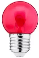 Thorgeon Lemputė LED E27, 230V, 1W, G45, 10lm, raudona, FILAMENT U, PC skaidri