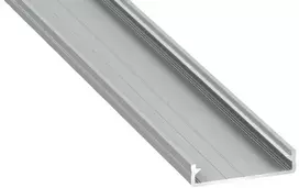 Profilis aliuminis anoduotas LED juostoms platus paviršinis, SOLIS, 1m LUMINES