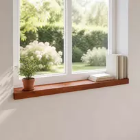 Langų palangės 2 vnt. Ruda 70 x 20 x 2 cm Kietas bukas medis