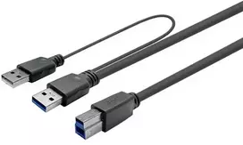 Vivolink PROUSB3AB7C-DUAL, 7 m, USB A, USB B, USB 3.2 Gen 1 (3.1 Gen 1), Juoda