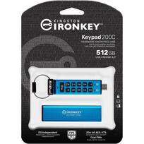 USB atmintinė Kingston IronKey KKP200C/512GB, mėlyna sp., 512GB