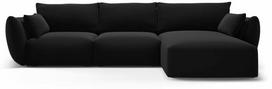 Kampinė sofa Cosmopolitan Design Matera, juoda sp., dešininė, 171 x 280 cm x 85 cm