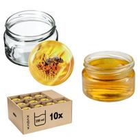 KADAX Denia konservavimo stiklainiai 250ml 10vnt 82mm + "Bee" dangtelis