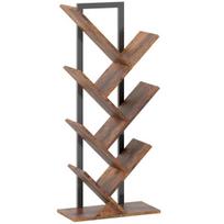 Knygų lentyna medžio formos, 50 x 24 x 109 cm, ruda