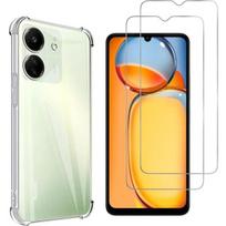 Apsauginis gaubtas Xiaomi Redmi 13C ir 2 Grūdinto Stiklo Ekrano Apsaugos Plėvelė Phonillico®