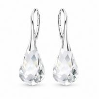 Sidabriniai auskarai „Helix“ su Swarovski® kristalais