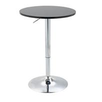 Baro stalas, reguliuojamo aukščio, apvalus, 61 cm, juodas