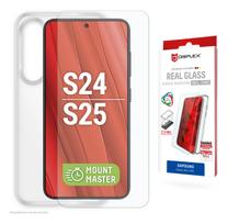 E.V.I. DISPLEX Real Glass MM + Case Samsung Galaxy S24/S25