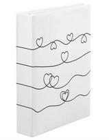 Hama Heart Waves fotoalbumas 10x15 cm, 200 nuotraukų, kietais viršeliais, baltas