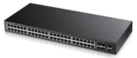 ZyXEL GS1920-48 48 prievadų Gigabit Smart Managed komutatorius su 4 SFP uplinkais ir PoE+ (375W)