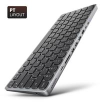 AXAGON HMC-KB-PT USB-C 5Gbps klaviatūra (PT) 9-in-1 šakotuvas