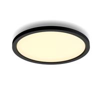 Philips Hue Aurelle Round Panel Light Black - 2200 lm, White Ambiance, Bluetooth ir Zigbee protingas LED lubų šviestuvas