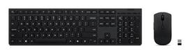 Lenovo Professional belaidžio klaviatūros ir pelės rinkinys – danų išdėstymas, 1600 DPI, 2,4 GHz, juoda