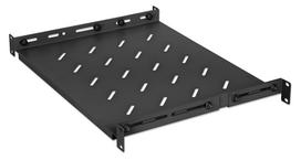 Intellinet Rack - Regal - su reguliuojamomis juostomis, fiksuotas montavimas - juodas, RAL 9004 - 1U - 48,3 cm (19)