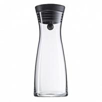 WMF Basic vandens karafė 0,75 l, stiklinė su nerūdijančio plieno dangteliu ir silikono tarpine, permatoma/juoda 06.1771.6040