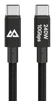 Black Rock USB-C į USB-C kabelis 240W 10Gbps 1,2m juodas 00201766