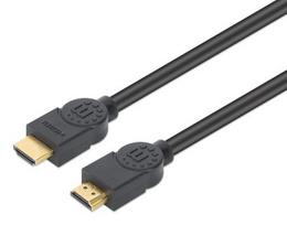 MANHATTAN CL3 4K@60Hz High Speed HDMI kabelis su Ethernet, 8 m, skirta montuoti sienoje, HDR, auksuoti kontaktai, dvigubas ekranavimas, juodas (356985)
