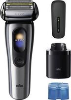 Braun NEVO 17000cc elektrinė skutimosi mašinėlė su Clean&Charge stotimi, 5 režimai, 360° galvutė, chromo/sidabro spalvos 349659