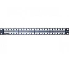 Dexlan 48 prievadų keystone modulių laikiklis, 19 inch 2U, juodas RAL 9005 258152
