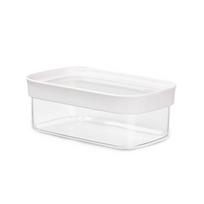 EMSA OPTIMA stačiakampė sauso maisto laikymo dėžutė 0,45 L, permatoma/balta, su šviežumo sandarinimo dangteliu, be BPA plastikas (3110600892)