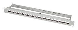 LogiLink 19 colių Keystone Patch Panel, 24 prievadų, ekranuotas, šviesiai pilkas (RAL7035), 1U, iki 24 Keystone modulių, 1 vnt. (NK4073)
