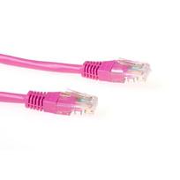 ACT Pink 1m U/UTP Cat5e tinklo kabelis su RJ45 jungtimis (IB4801)