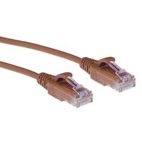 ACT rudos spalvos 1,5 m LSZH U/UTP CAT6 Datacenter Slimline tinklo kabelis su snagless RJ45 (DC9251)