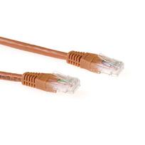 ACT CAT6A U/UTP RJ45 tinklo kabelis, 3m, rudas IB4403
