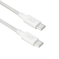 ACT USB 2.0 240W įkrovimo/duomenų kabelis USB-C į USB-C, baltas, 2m (AC3085)