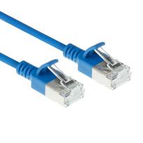 ACT mėlynas 0,5 m LSZH S/FTP CAT6A slimline tinklo kabelis su RJ45 jungtimis (DB7600)