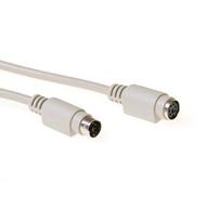ACT AK3230 PS/2 kabelis 1,8m 6-pin Mini-DIN vyriškas-vyriškas dramblio kaulo spalvos